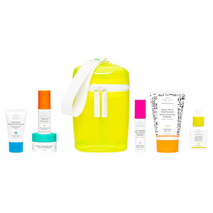 One of the best skincare gift sets for women who love all things beauty, the Drunk Elephant The Littles Skincare Travel Set available now at Sephora